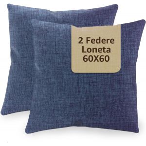 Slep-Sonit U2013 Taies D'oreiller Pour Canap&eacute; 60 X 60 Cm U2013 Housse De Coussin Pour Canap&eacute; Salon Et Chambre U2013 2 Pi&egrave;ces 60 X 60 Cm U2013 Housses De Coussin Fabriqu&eacute;es En Italie U2013 Taies - Neuf