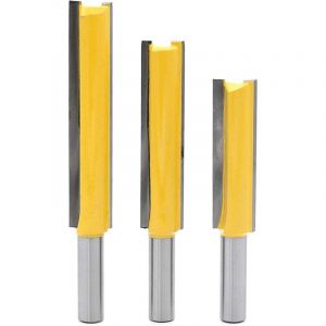 3Pcs 8mm Queue Fraises de Fraisage extra longues, Fraise à Bois Fraise Extra-longue Fraise droite à bout 8mm x 1/2"" x 50.8mm, 8mmx 1/2"" x 63mm, 8mmx 1/2"" x 76mm - Neuf