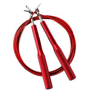 Corde À Sauter Avec Poignée En Aluminium De Qualité Supérieure ¿ Corde À Sauter Durable, Légère Et Lestée Pour Le Fitness, Le Cardio, La Boxe Et Plus Encore ¿ Rouge - Neuf