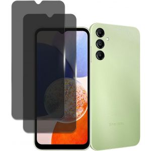 2pcs Verre Tremp&eacute; Anti Espion Pour Samsung Galaxy A14 4g/5g, Privacy Film De Protection En Verre Tremp&eacute;, &Eacute;cran Anti-Rayures, Anti-Emprenites Digitales, Haute D&eacute;finition, Sans Bulles - Neuf