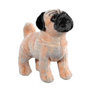 Adorable peluche carlin SharPei en forme de poup&eacute;e de chiffon - Neuf