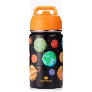 Shiba-Bouteille D'eau Pour Enfant Avec Paille - Gourde Isotherme 380 Ml - Thermique - Conçu Pour L'école, Le Jardin D'enfants Et L[2 - Neuf