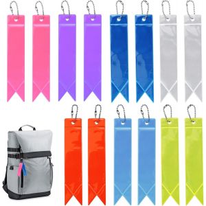 Meimie-14 Pièces Pendentif Réflecteur De Sécurité,Pendentif Réfléchissant Pour Enfants,Pendentif Réfléchissant De Nuit,Porte-Clés Réflecteur, Pour Sac D'école, Animal De Compagnie,Sac À Dos,Cyclisme,Marche - Neuf