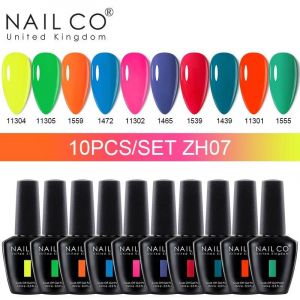 Nailco-Verh&eacute;ritage &Agrave; Ongles En Gel Uv, Couleurs Chair, Rose, Base Sup&eacute;rieure, Design Artistique, 15ml, 10 Pi&egrave;ces/Ensemble.Nc-10h-Zh07. - Neuf