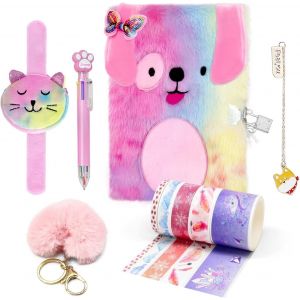 Mdy-Journal Intime Fille, Carnet Privé Secret Avec Clé Et Cadenas, Avec Sac À Main, Stylo Multicolore, Ruban Adhésif Décoratif, Marque-Page, Porte-Clés, Cadeau Parfait Pour Les Enfants - Neuf
