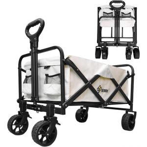 Chariot De Festival De 100 Kg, Chariot De Camping Robuste Avec Roues, Chariot Pliable Pour Le Transport En Plein Air, Les Excursions À La Plage, Les Courses, Le Sport, La Pêche, Bleu - Neuf