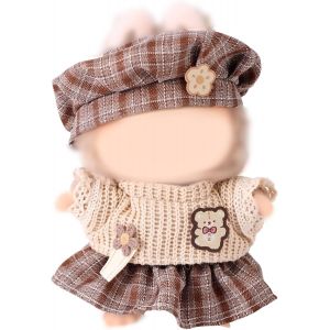 Ensemble de V&ecirc;tements de Poup&eacute;es en Peluche, V&ecirc;tements Cr&eacute;ateur pour 17 cm Jupe en Poup&eacute;es Jolie Accessoires Mignons et Doux pour Collectionner et &agrave; Exposer - Neuf