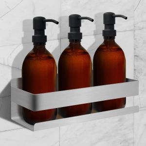 Rangement Douche Sans Percage - 3M Adhesif - Etagere Salle De Bain Pour Shampoing Et Gel Douche - Panier Serviteur Douche - Acier Inox Sansrouille - Neuf