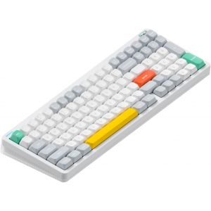Halo96 V2 Clavier De Jeu M&eacute;canique Sans Fil 96 % Hot-Swap, 99 Touches Rvb R&eacute;tro&eacute;clair&eacute;es, Bluetooth/Usb-C/2,4 Ghz, Interrupteurs Citron (55 Gf), Blanc - Neuf
