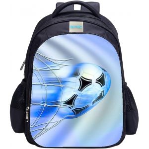 Sac à dos de football pour garçons,sac à dos imprimé football,sac d'école cool[T566] - Neuf