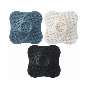 Lot de 3 r&eacute;cup&eacute;rateurs de cheveux en silicone pour douches et &eacute;viers de cuisine - Neuf