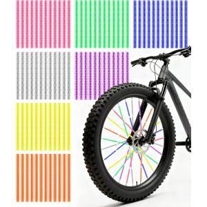 Acdsgd-R&eacute;flecteurs De V&eacute;lo 84 Pi&egrave;ces, R&eacute;flecteur De Roue De Bicyclette Rayons Pour Une Visibilit&eacute; &Agrave; 360&deg; Facile, Clip Rayon V&eacute;lo Color&eacute; Pour Toutes Les Roues &Agrave; Rayons Courantes - Neuf