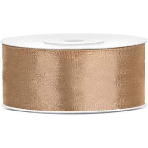 Ruban De Satin Doré - 25 M De Long - Largeur : 38 Mm - Ruban Décoratif - Pour Anniversaire, Emballage Cadeau, Noël - Neuf