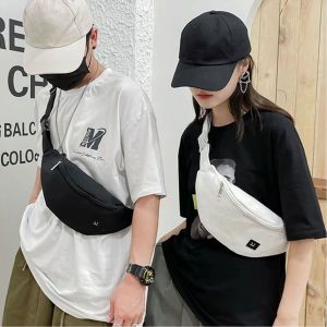 Sac banane en toile noire pour femme - Neuf