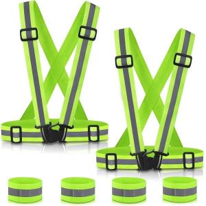 Gilet De Sécurité Réfléchissant Réglable Pour Une Visibilité Optimale - Idéal Pour Le Cyclisme, La Course À Pied, La Randonnée Et Les Activités De Plein Air Avec Sangles Réfléchissantes En Bonus - Neuf