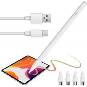 Stylet Tablette avec 4 Embouts Remplacement M&iquest;&iquest;tal Compatibilit&iquest;&iquest; Universelle Tablettes i-Pad/Android Samsung/Lenovo/Huawei/Xiaomi - Neuf