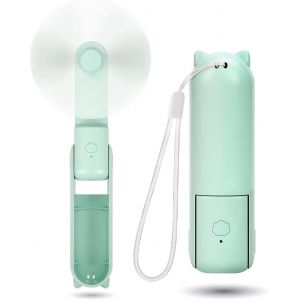 Mini Ventilateur à Main, Mini Ventilateur Silencieux Rechargeable à 3 vitesses [9-15 Heures de Fonctionnement], Ventilateur USB Portable avec Batterie pour le Voyage (Rose) - Neuf