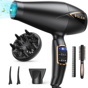 Sèche-Cheveux, Ionique Sèche-Cheveux 2300w Ac Motor Séchage Rapide Salon Sèche-Cheveux Avec 2 Vitesses, 3 Réglages De Chaleur, Bouton Cool Shot Avec 1 Diffuseur Et 1 Concentrateur Pour Coiffures - Neuf