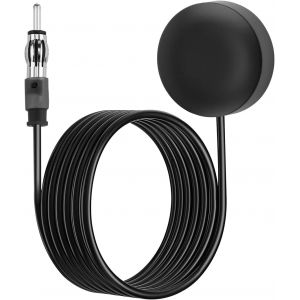 Antenne Radio FM Voiture, Antenne Radio FM Universelle pour Pare-Brise de Voiture avec Fiche DIN 3 m Câble D'extension pour Véhicules, SUV, Camions - Neuf