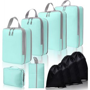 Organisateur Val Sac Rangement Val Organisateur De Voyage 10 Pi&egrave;cesorgan Urs De Bagage Pour V&ecirc;tement, Chaussures, Cosm&eacute;tiquesde Rangement Voyage - Neuf