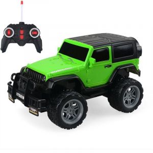 Voiture T&eacute;l&eacute;command&eacute;e Enfant 4x4 Rouge Avec Lumi&egrave;res Et Pneus Antid&eacute;rapants YONIS - Neuf