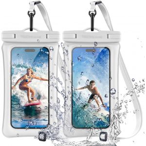 Kal-Lot De 2 Étuis Flottants Ipx8 Pour La Natation, Sac Étanche Pour Téléphone Avec Cordon Compatible Avec Iphone 16e, 16, 15, 14, 13, 12, Samsung Galaxy S25, S24, S23 Ultra A16, A35, A26, Etc - Neuf