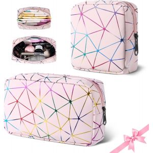 MAA-2 Pièces Trousse de Toilette Homme Femme Pochette Voyage Mini Petite Capacité Rangement Trousse Maquillage Sac Trousse de Toilette Voyage Accessoires Makeup Bag Travel avec Compartiments - Neuf