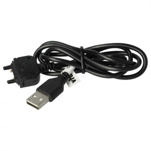 Cable de donnees USB compatible avec Sony-Ericsson Zylo W20i Handy - noir - Neuf