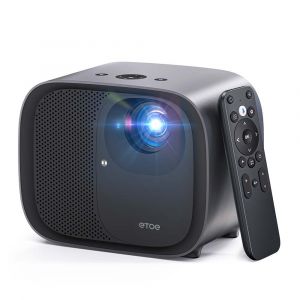&iquest;ETOE E3 Pro Projecteur Android - 600 ANSI, 1080p Native, 4K, Auto-Focus, 2x10W Haut-parleurs, WiFi Double Bande, Google TV&iquest;&iquest; - Neuf
