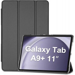 Coque pour Tablette Samsung Tab A9 Plus (SM-X210/X215/X216/X218), ?tui de Protection Galaxy Tab A9+ 11 Pouces 2023, Housse Antichoc &iquest;&iquest; Trois Volets avec Veille/R&iquest;&iquest;veil Automatique -Noir - Neuf