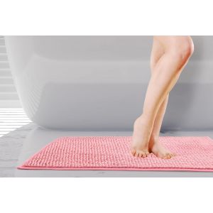 KAL-Noodle Tapis De Bain Antidérapant Doux Au Toucher Rose 45 X 75 Cm - Neuf