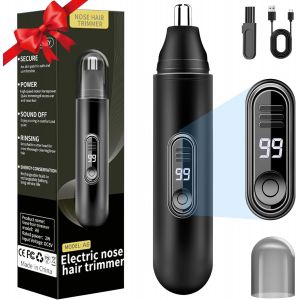 Tondeuse Nez, Coupe Poils Nez Et Oreilles Usb Rechargeable, Lcd &Eacute;cran, Ipx7 Tondeuse Oreilles, Rasoir Nose Pour Hommes Et Femmes - Neuf