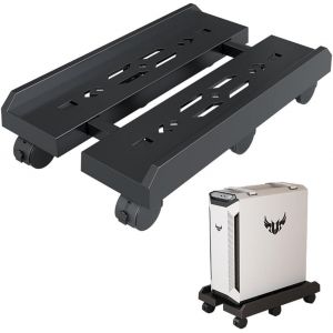acdsgd-Support d'unit&eacute; Centrale Mobile, Largeur R&eacute;glable de Support de Tour D'ordinateur, avec 6 Roues verrouillables, Adapt&eacute; &Agrave; La Plupart des PC - Noir - Neuf