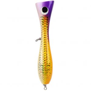 Leurre Artificiel En Bois De Grande Taille Pour La Peche En Surface, Appat Artificiel Pour La Peche En Surface, Orange Et Violet - Neuf