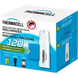 Recharge Anti-Moustiques et Moustiques Tigres - Protection Efficace 20m²- Compatible avec Diffuseurs,Nomades et Lanternes - Durée 120h,10 Cartouches Gaz + 30 plaquettes - Neuf
