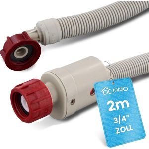 Aquastop Tuyau D'Alimentation Universel 2 M 3/4" Tuyau Droit/Coudé Tuyau De Sécurité Pour Machine À Laver Lave-Vaisselle 90 °C 10 Bar[LAV0745] - Neuf