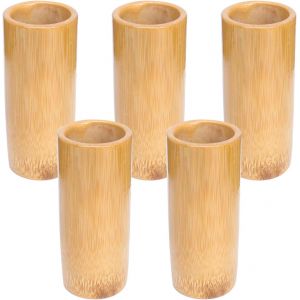 5 Pi&egrave;ces Ventouses En Bambou Vide Ventouses Tasses De Massage Pour Es Aspiration Massage Tasse Es Visage Et Corps Vide Masseur Fournitures De Haute Qualit&eacute; - Neuf