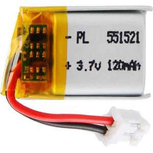 Batterie Lipo 3,7 V, 120 mAh 551521 lithium-polym&egrave;re avec connexion 2P-PH avec pas de 2,0 mm - Neuf