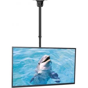 MEVRONISSHOP-Suptek Support TV Plafond pour T&eacute;l&eacute;viseurs LCD LED Plats/Incurv&eacute; de 26 &agrave; 65 Pouces, VESA jusqu'&agrave; 400&times;400mm Charge 45 kg, Inclinaison &agrave; 15&deg; et Rotation &agrave; 360&deg;, Support Mural TV - MC4602 - Neuf