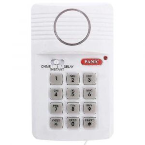 Alarme de porte sans fil avec clavier de sécurité,bouton de panique fort pour abri de garage bureau sécurité à domicile - Neuf