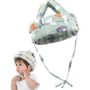 Casque S&eacute;curit&eacute; B&eacute;b&eacute;,Casque Anti Chute Bebe,Casque Bebe Antichoc Protection,Chapeau Anti-Collision Pour B&eacute;b&eacute;,Casque Protection Bebe,Casque S&eacute;curit&eacute; R&eacute;glable En Coton Respirant - Neuf