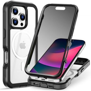 Eryi-Coque Magnétique Pour Iphone 16 Pro Max Avec Magsafe,360 Fullbody [Design Anti-Poussière] Protection D'écran Et D'objectif En Verre Trempé Hd 9h Intégrée,Coque Résistante Aux Chocs - Neuf