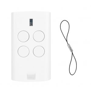 Telecommande universelle de garage multifrequence 4 canaux 280 MHz - 868 MHz, ouvre-porte de portail, blanc - Neuf