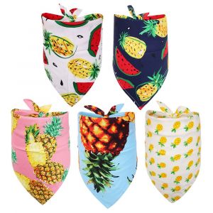Animal De Compagnie Bandanas Morceaux De L'&eacute;t&eacute; Pour Chien Bandana Hawaiian Chien Foulard Triangle Animal De Compagnie Dossards R&eacute;glable De La For&ecirc;t Tropicale De Fruits Flamingo Style Bandana - Neuf