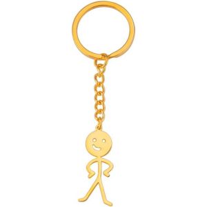 Kal-Porte-Cl&eacute;s Smiley En Acier Inoxydable Avec Pendentif En Forme De Doigt D'honneur - Neuf