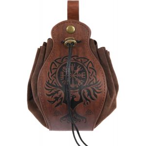 Trahoo-Bourse Vintage En Cuir Avec Boussole Viking - Sac De Ceinture, Porte-Monnaie M&eacute;di&eacute;val, Sac &Agrave; Cl&eacute;s R&eacute;tro Pour Tir &Agrave; L'arc, Larp - Accessoires Pour Homme Et Femme - Neuf