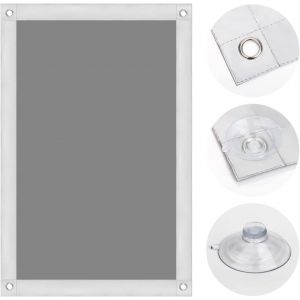 Store Thermique Pour Fen&ecirc;tre De Toit, Protection Solaire, Store Occultant Pour Velux, Protection Thermique Sans Per&ccedil;age Avec Ventouses, 96 X 100 Cm (L X L), Pour Y85/085, Gris - Neuf
