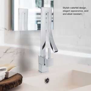 HJLIAN Robinet de cuisine en laiton avec cascade et mitigeur d'eau chaude et froide (norme UE G3/8") - Neuf