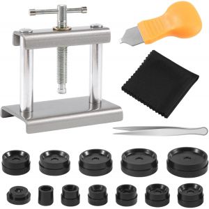 Kal-Kit D'outils De Réparation De Montre Pour Réparation De Montres - Kit D'outils De Réparation Avec 12 Matrices - Tampon De Nettoyage - Ouvre-Couvercle De Montre, Couleur De L'image : - Neuf
