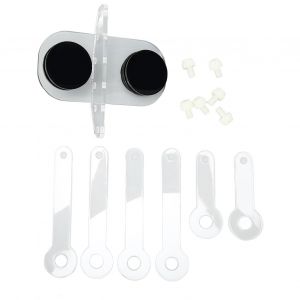 Hjlian Support De Corail En Acrylique Pour Aquarium, 6 Trous, Ventouses Magnetiques, Reglable, Transparent, Avec 6 Griffes - Neuf